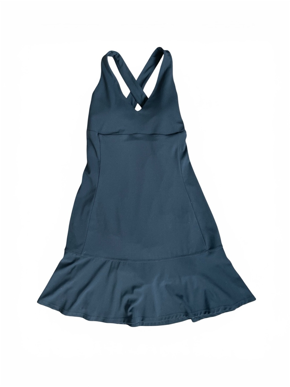 Black Athletic Dress All In Motion Soft Ruffle Criss Cross Size XS Dress